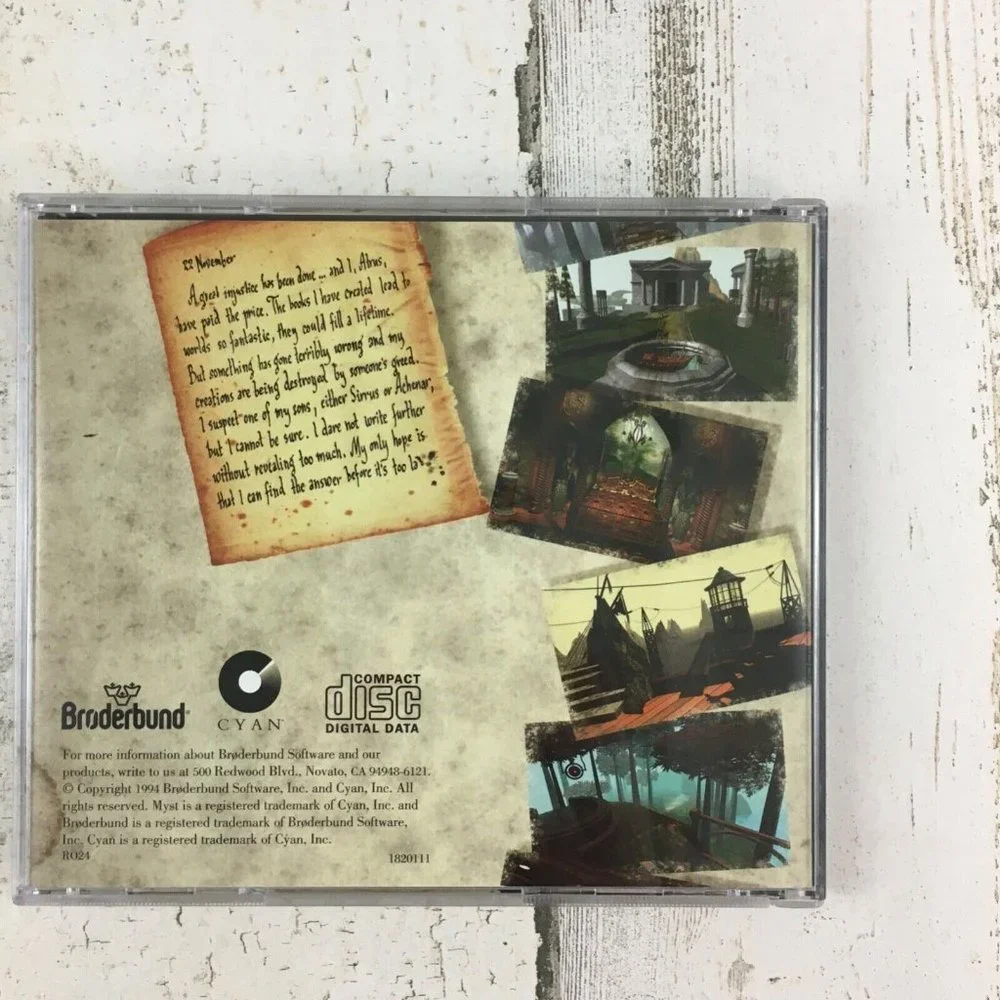 Myst PC CD ROM Windows 3.1 1994 Game with Case Bundle Version